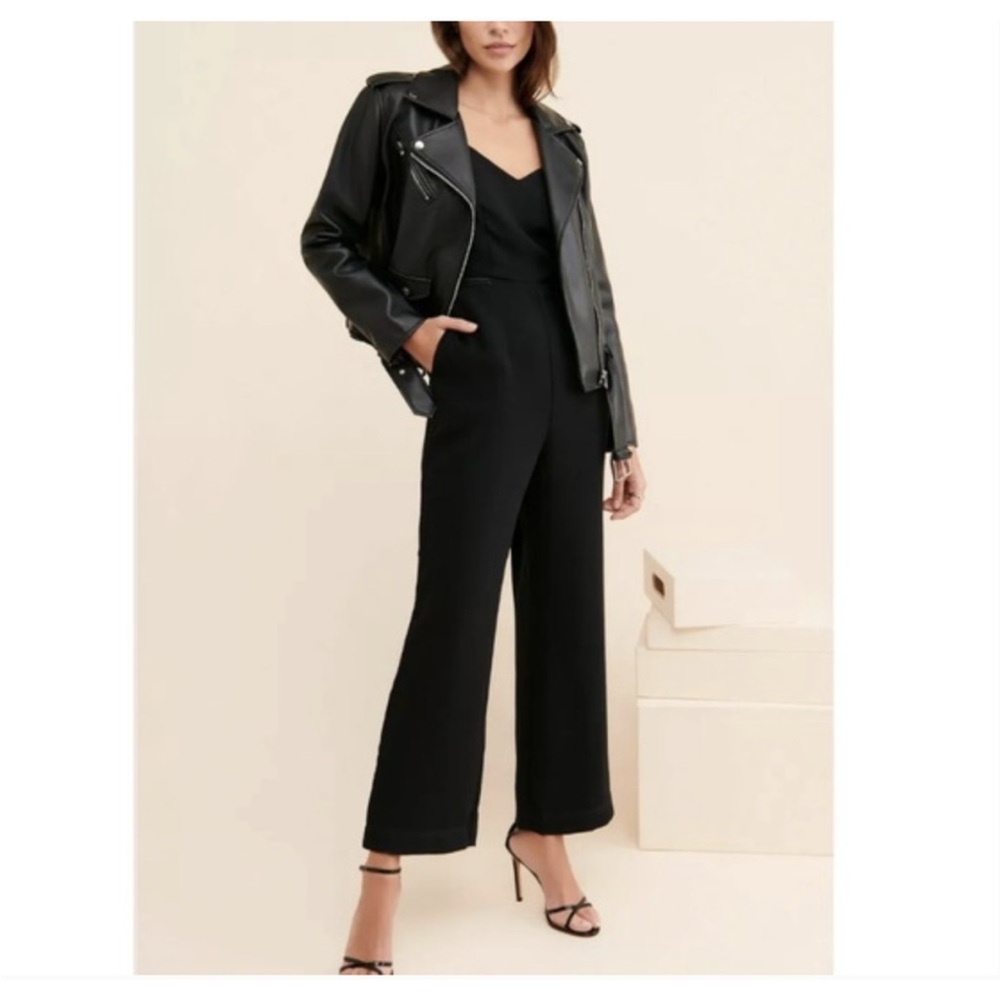 Anthropologie Maeve Magdalena Jumpsuit Size 6 Sleeveless Strappy Black Zipper